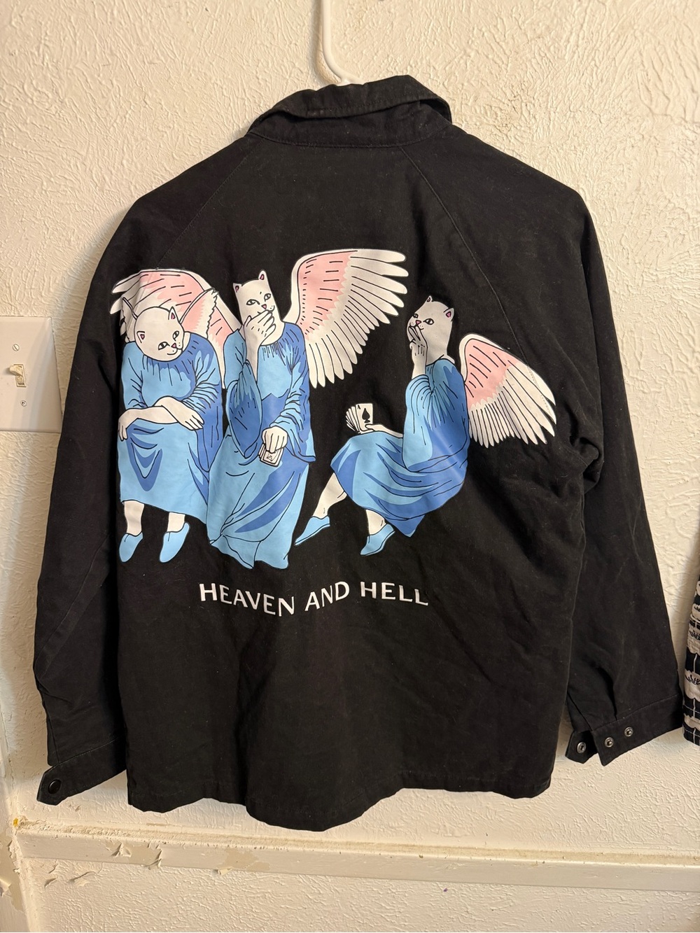 Rip N Dip Black 'Heaven and Hell' Graphic Jacket